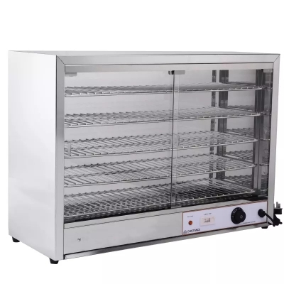Vitrine chauffante en inox L 865 mm